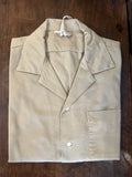 PERFECTION SHIRT MILITARE COLORE BEIGE COTONE GRAFFIATO MADE IN ITALY