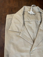 PERFECTION SHIRT MILITARE COLORE BEIGE COTONE GRAFFIATO MADE IN ITALY