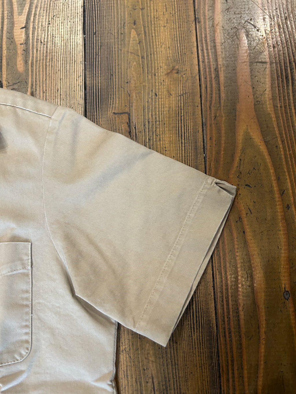 PERFECTION SHIRT MILITARE COLORE BEIGE COTONE GRAFFIATO MADE IN ITALY