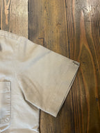 PERFECTION SHIRT MILITARE COLORE BEIGE COTONE GRAFFIATO MADE IN ITALY