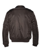 SCHOTT BOMBER COLORE DARK BROWN 100% RECYCLED NYLON