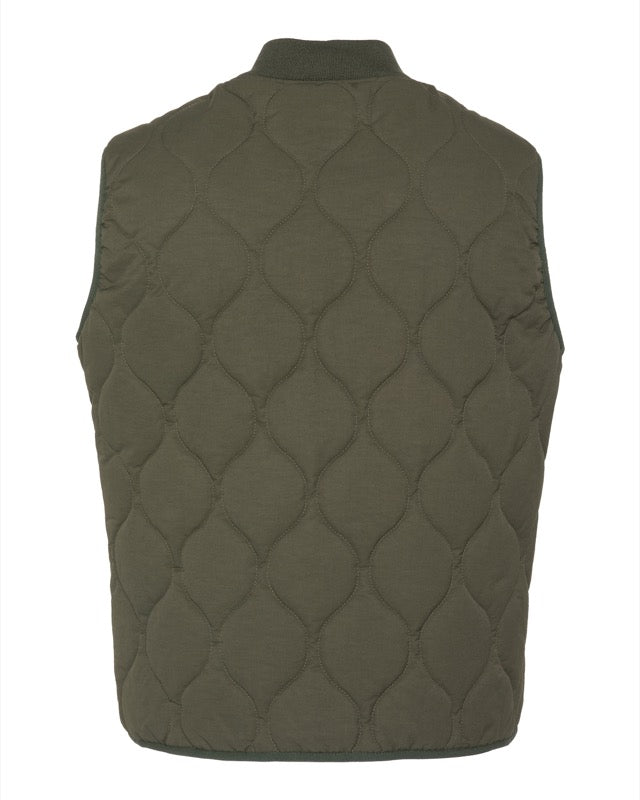 SCHOTT VEST COLORE VERDE MILITARE WATER REPELLENT