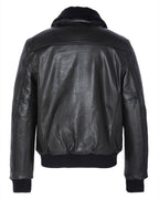 SCHOTT VINTAGE FLIGHT TYPE A-2 CON COLLETTO IN ECO- PELLICCIA REMOVIBILE COLORE NERO IN PELLE DI MUCCA