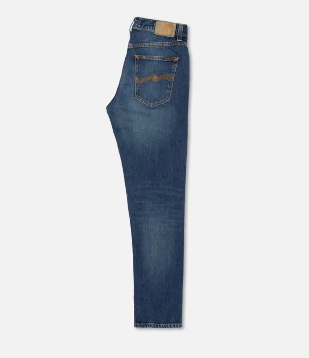 NUDIE JEANS SOLID BLUE WILD BLUE COTONE ORGANICO