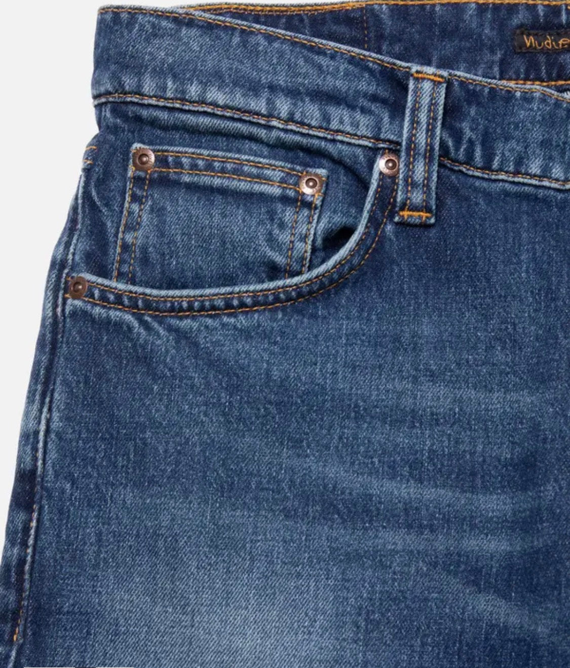 NUDIE JEANS SOLID BLUE WILD BLUE COTONE ORGANICO