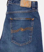 NUDIE JEANS SOLID BLUE WILD BLUE COTONE ORGANICO