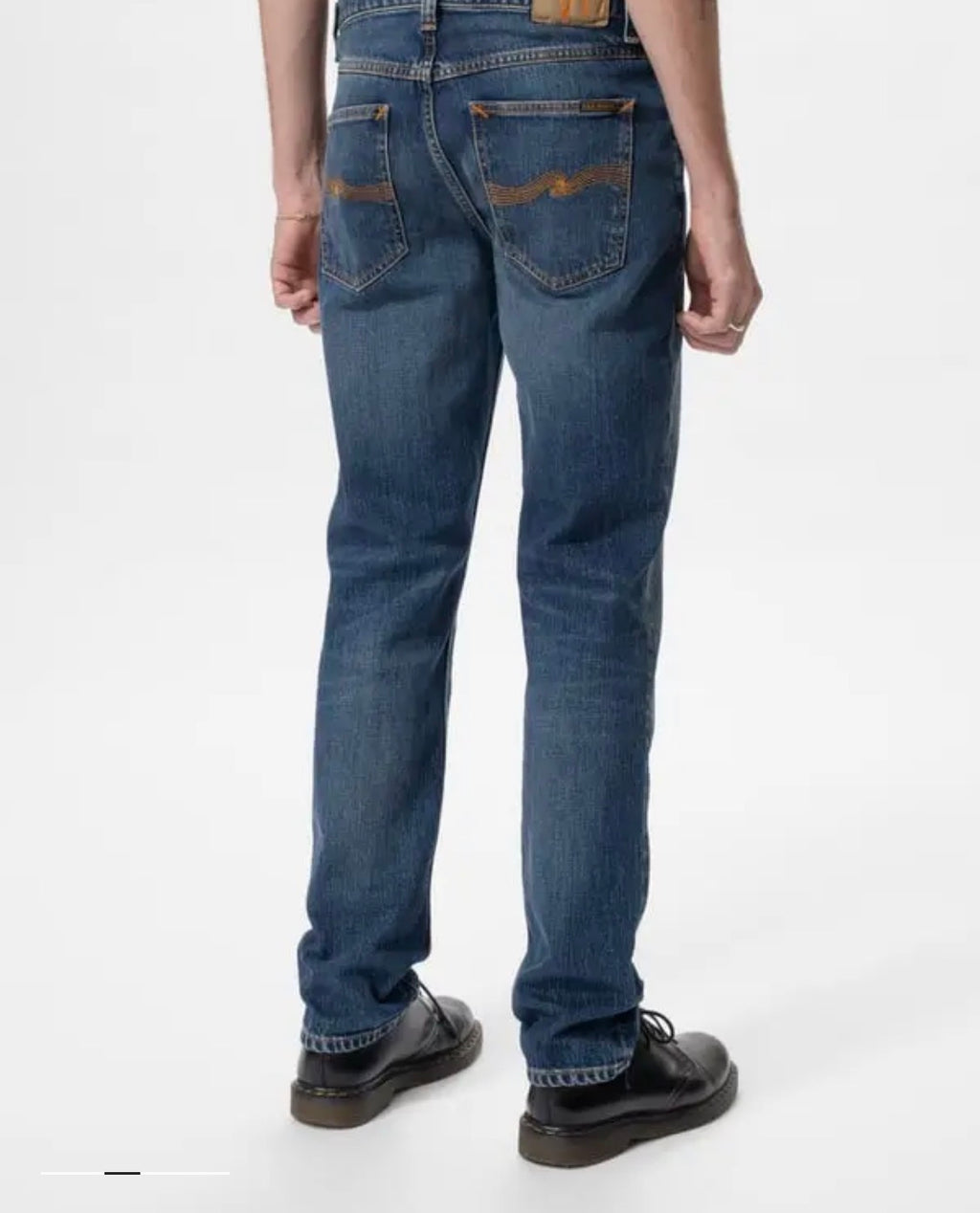 NUDIE JEANS SOLID BLUE WILD BLUE COTONE ORGANICO