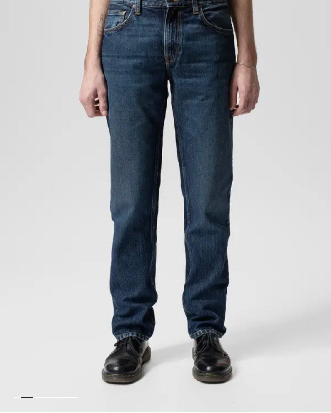 NUDIE JEANS GRITTY JACKSON BLUE SOIL 100% COTONE ORGANICO