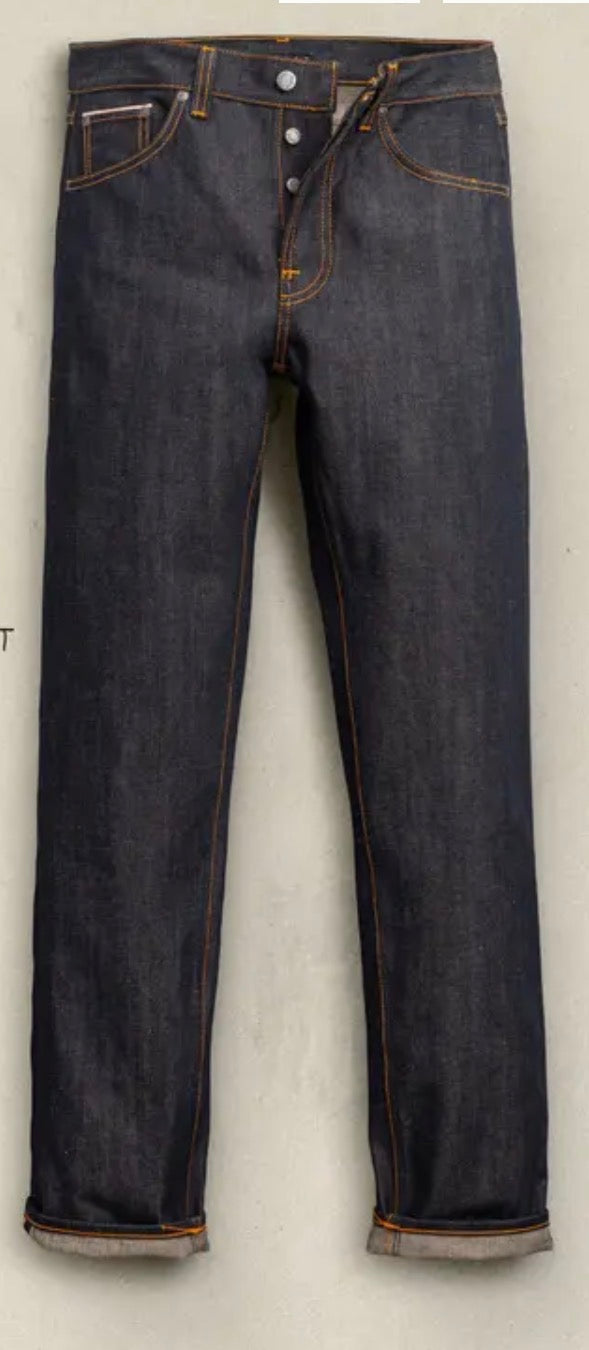 NUDIE JEANS RAD RUFUS 13.75 OZ JAPANESE SELVAGE DENIM