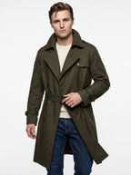 AG TREND TRENCH COLORE VERDONE IN COTONE CON FODERA IN VISCOSA MADE IN ITALY