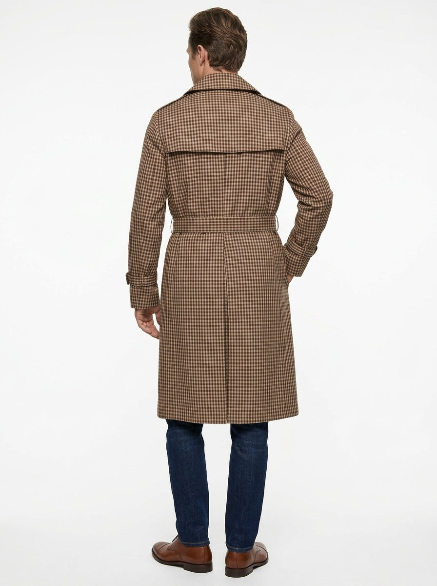 AG TREND TRENCH COLORE QUADRI IN COTONE CON FODERA IN VISCOSA MADE IN ITALY