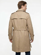 AG TREND TRENCH COLORE BEIGE IN COTONE CON FODERA IN VISCOSA MADE IN ITALY
