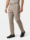 PERFECTION PANTALONE DOPPIA PENCE COLORE BEIGE MADE IN ITALY