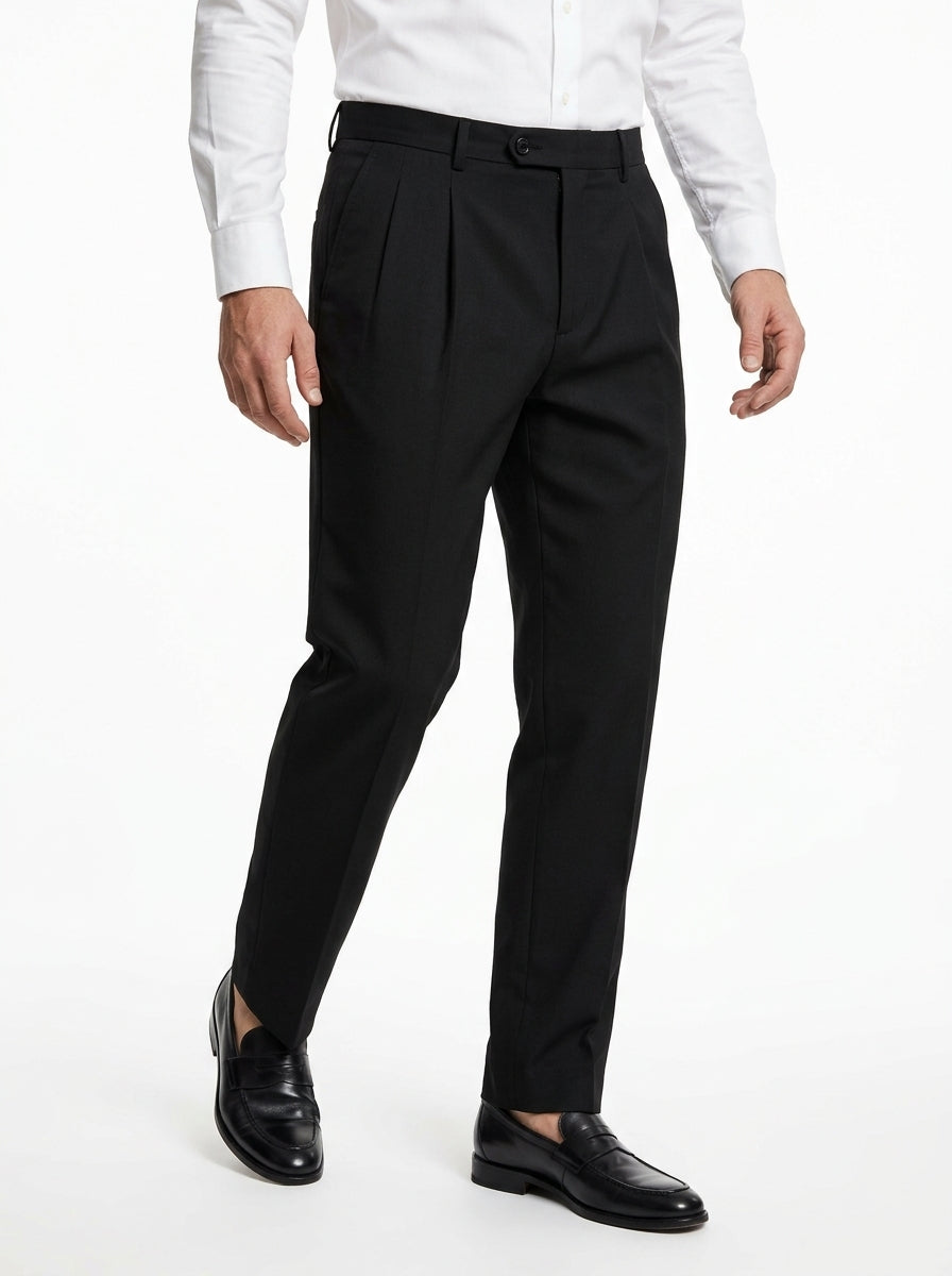 PERFECTION PANTALONE DOPPIA PENCE COLORE NAVY MADE IN ITALY