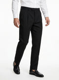 PERFECTION PANTALONE DOPPIA PENCE COLORE NAVY MADE IN ITALY