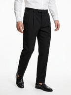 PERFECTION PANTALONE DOPPIA PENCE COLORE NAVY MADE IN ITALY