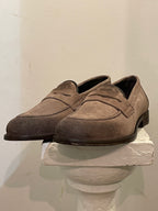 AG TREND Mocassino college camoscio fondo cuoio colore taupe SH 45