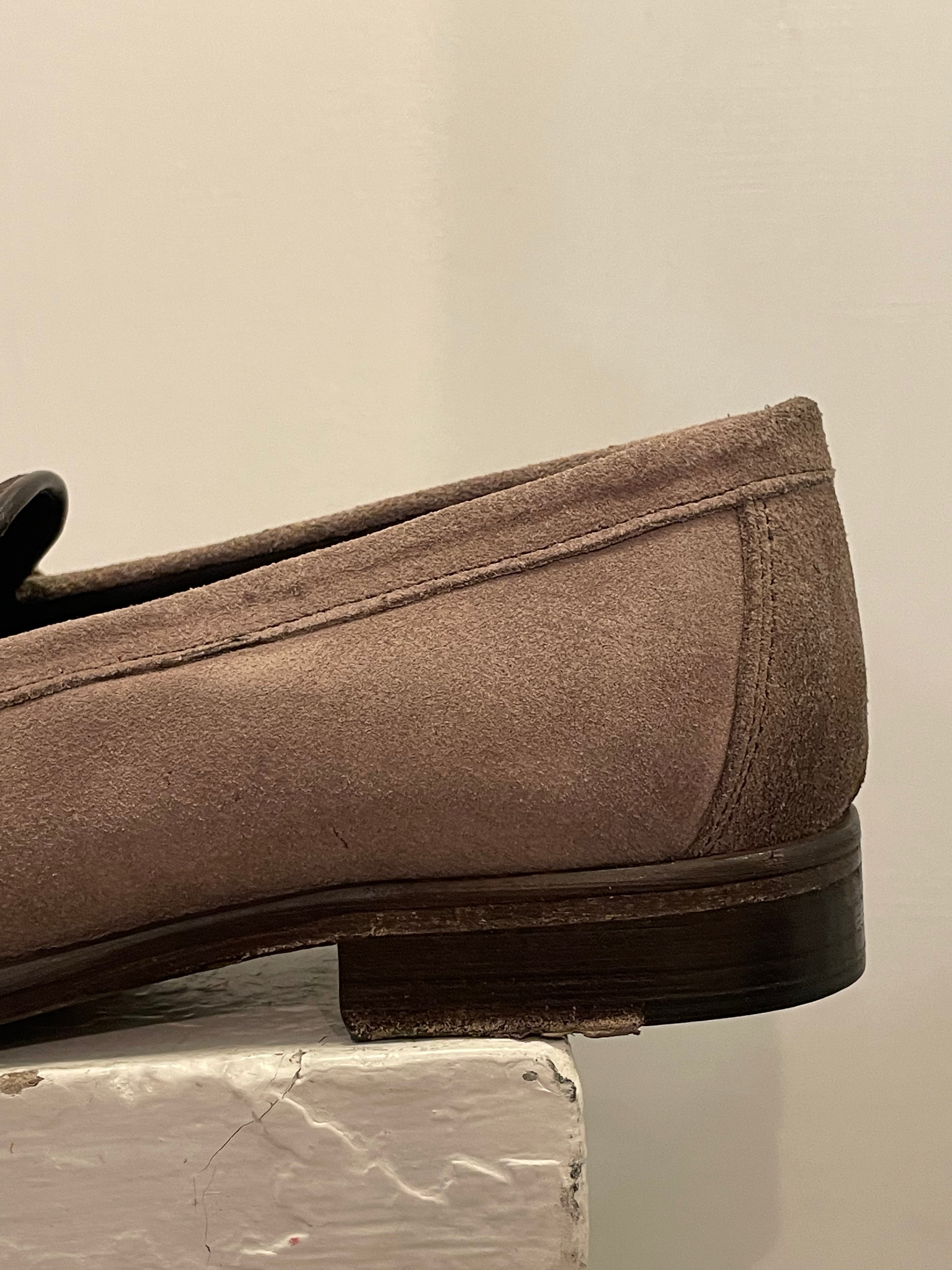 AG TREND Mocassino college camoscio fondo cuoio colore taupe SH 45