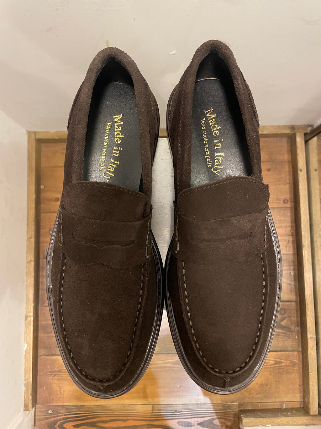 AG TREND Mocassino collegiale penny camoscio col. Testa di moro SH57