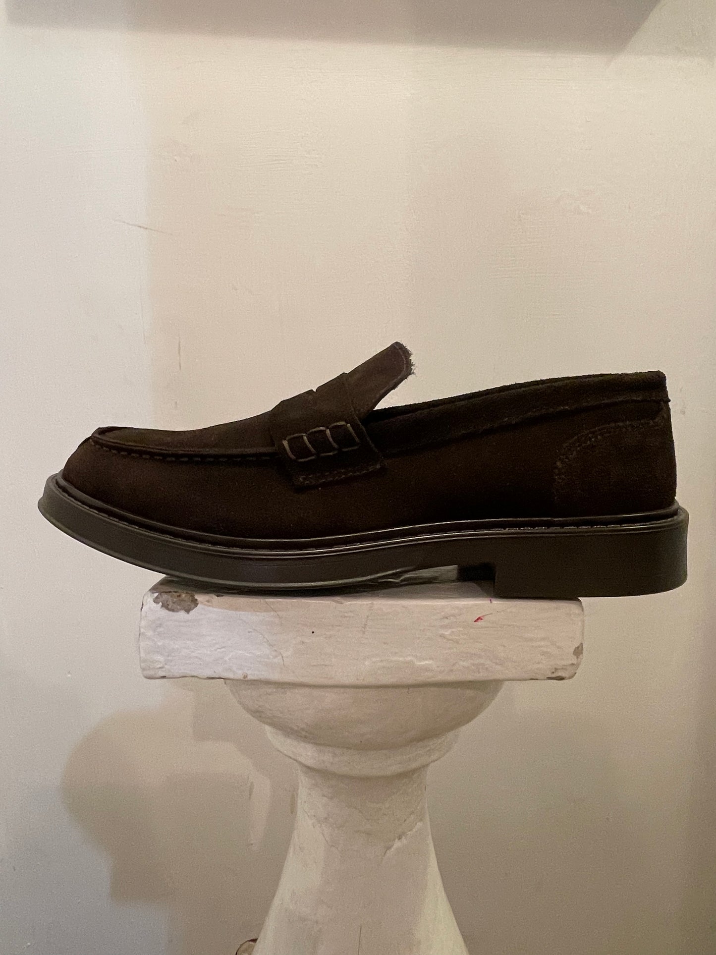 AG TREND Mocassino collegiale penny camoscio col. Testa di moro SH57 AI24