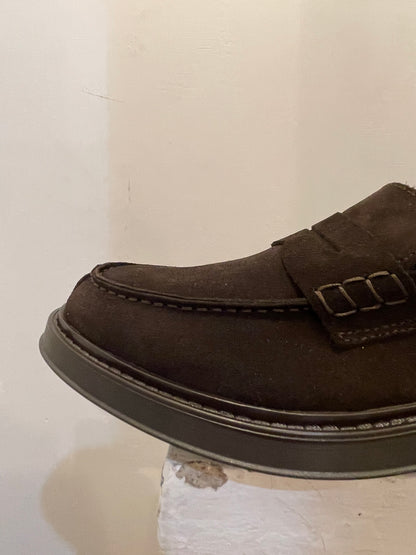 AG TREND Mocassino collegiale penny camoscio col. Testa di moro SH57 AI24