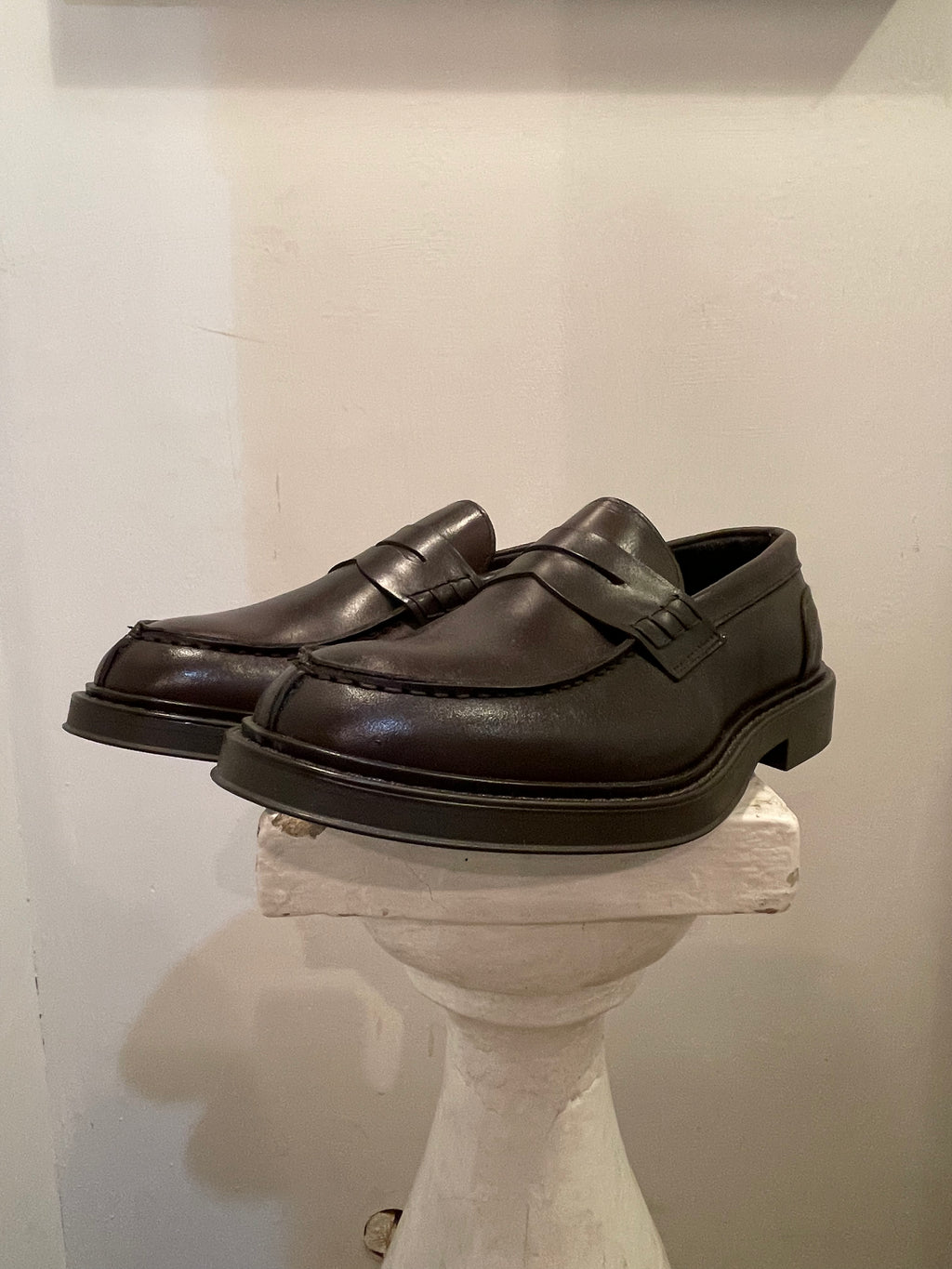 AG TREND Mocassino collegiale penny  vitello col. Testa di moro SH57