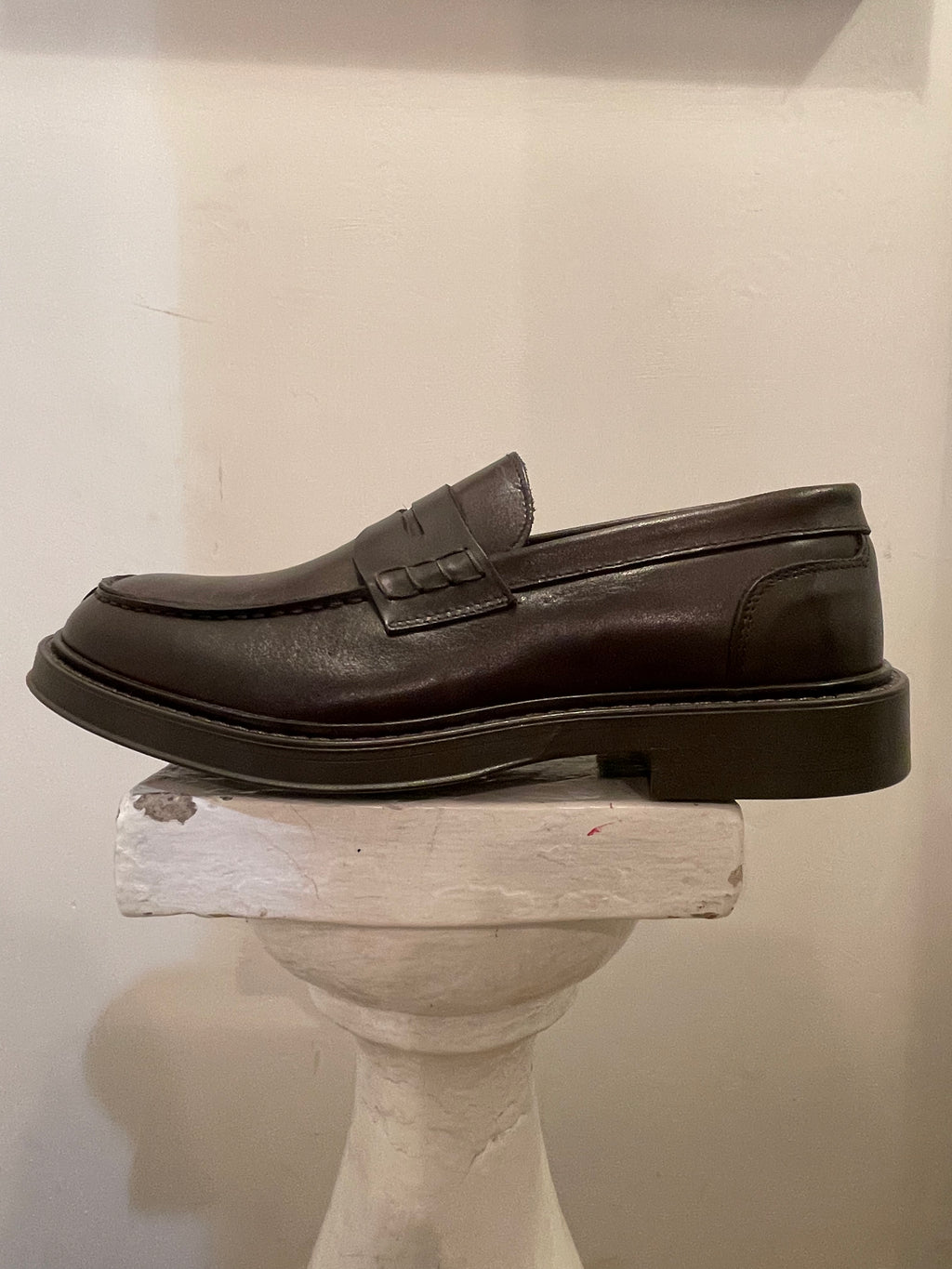 AG TREND Mocassino collegiale penny  vitello col. Testa di moro SH57