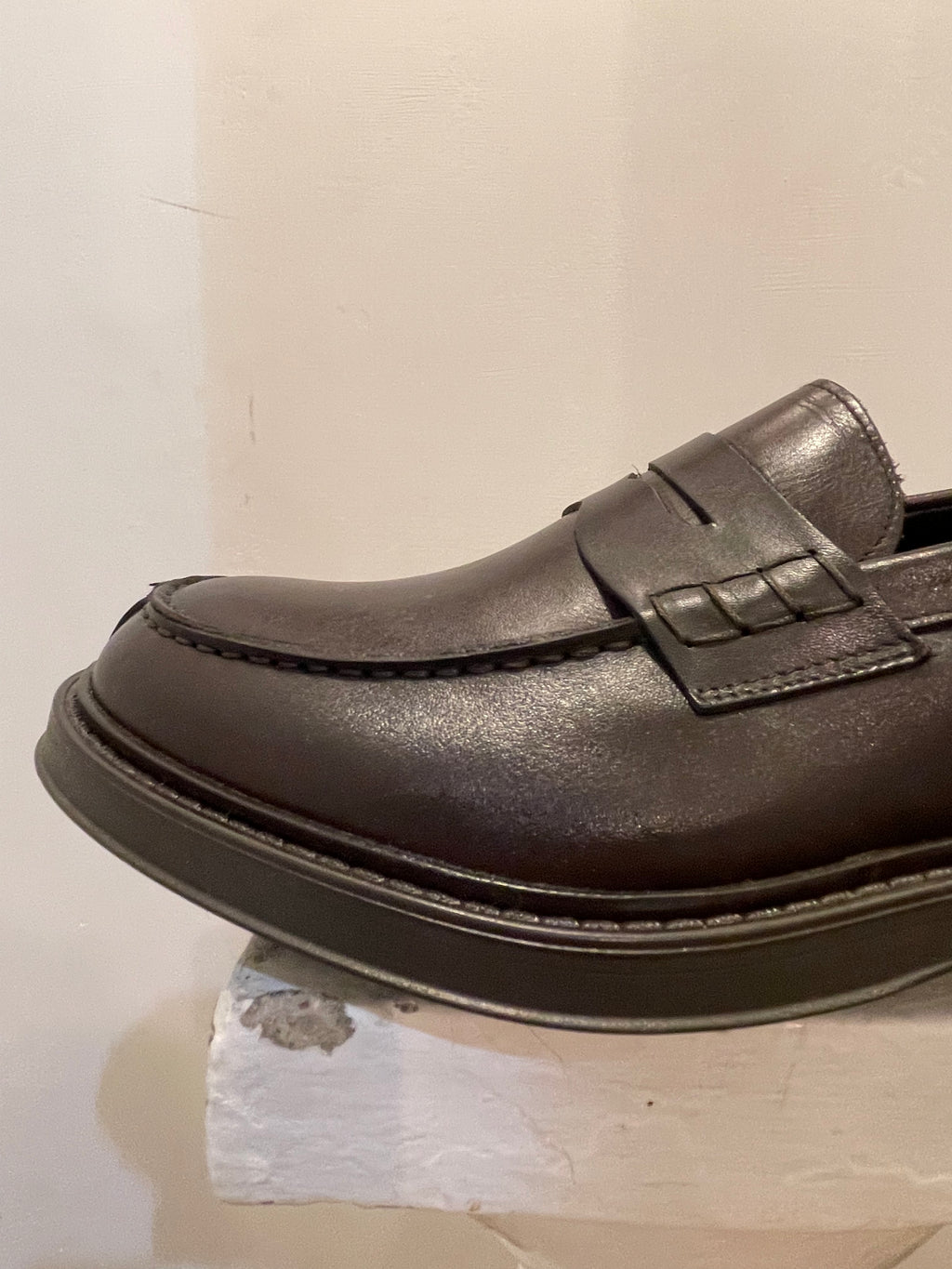AG TREND Mocassino collegiale penny  vitello col. Testa di moro SH57