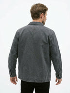 WHITE SAND WORK JACKET IN DENIM COLORE WASHED BLACK