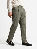 PERFECTION PANTALONE IN DENIM CON UNA PENCE FONDO 21 CM COLORE VERDE