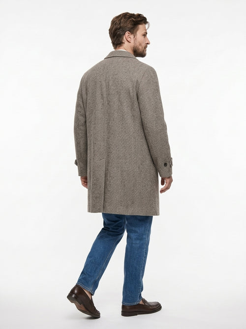 AG TREND CAPPOTTO OVER IN TWEED COLORE BROWN C503 MADE IN ITALY