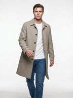 AG TREND CAPPOTTO OVER IN TWEED COLORE BEIGE C503 MADE IN ITALY