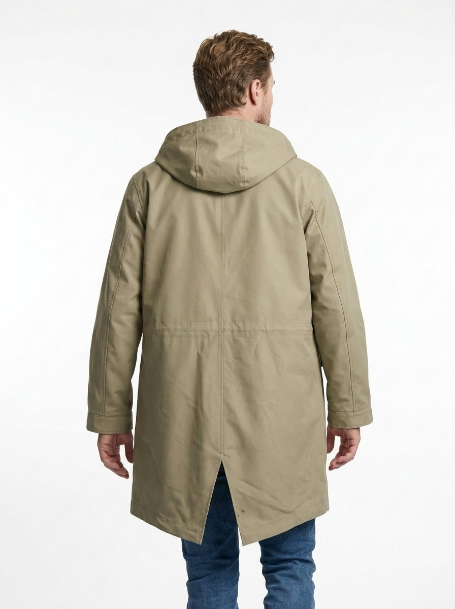 WHITE SAND PARKA CON COULISSE IN VITA E CAPPUCCIO COLORE BEIGE MADE IN ITALY