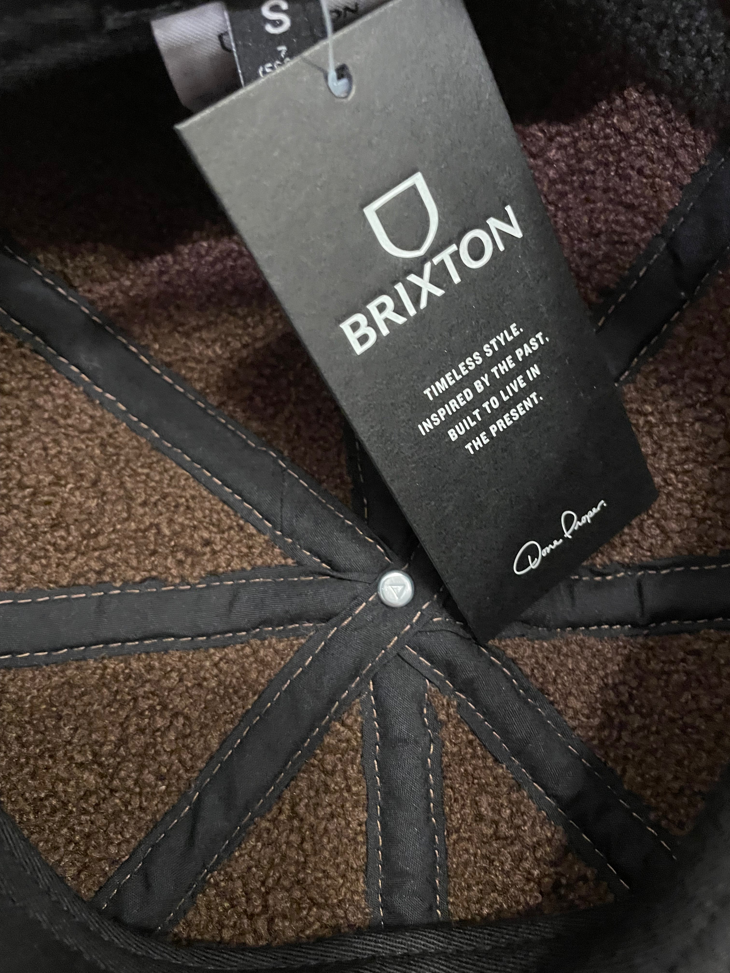 BRIXTON Coppola Brood Sherpa Snap Cap Colore Brown