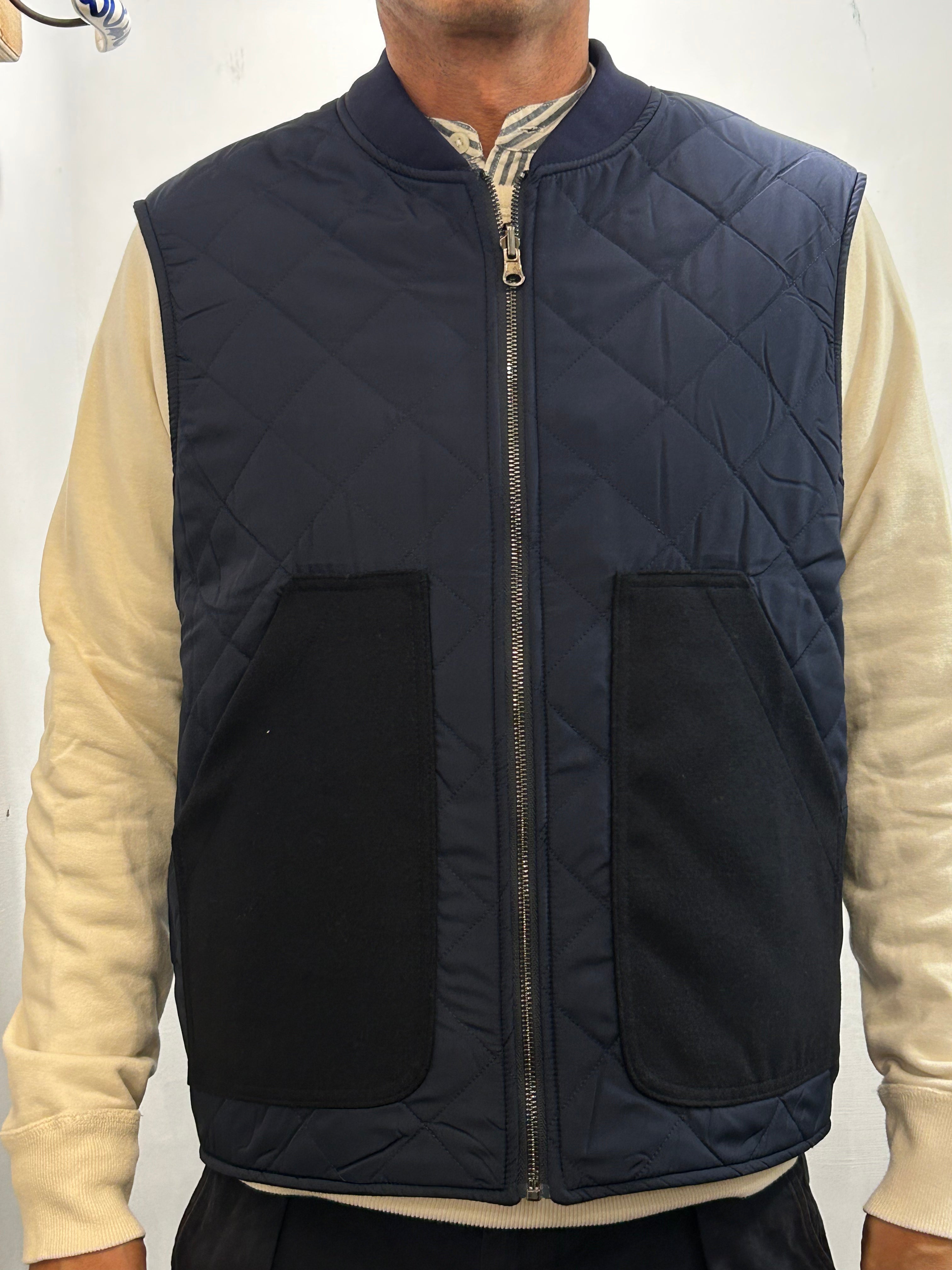 SEADOG CHARLES GILET PANNO TRAPUNTA REVERSIBILE COLORE BLUE MADE IN ITALY