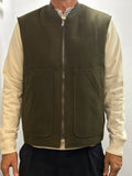 SEADOG CHARLES GILET PANNO TRAPUNTA REVERSIBILE COLORE MILITARE MADE IN ITALY