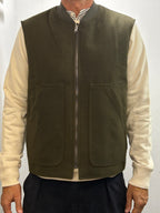 SEADOG CHARLES GILET PANNO TRAPUNTA REVERSIBILE COLORE MILITARE MADE IN ITALY