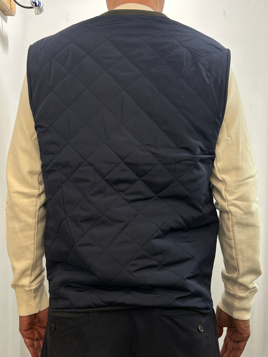 SEADOG CHARLES GILET PANNO TRAPUNTA REVERSIBILE COLORE MILITARE MADE IN ITALY