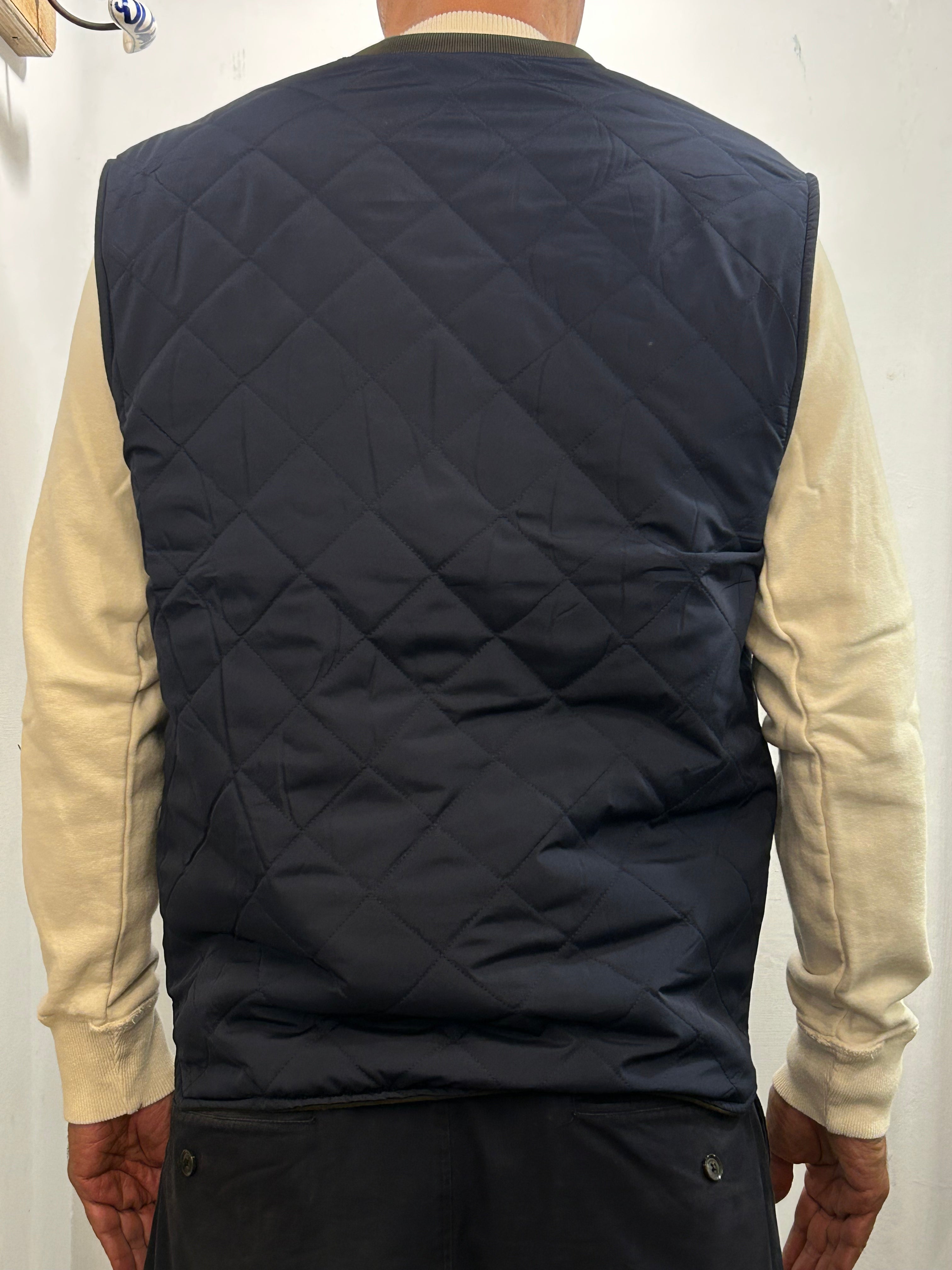 SEADOG CHARLES GILET PANNO TRAPUNTA REVERSIBILE COLORE MILITARE MADE IN ITALY