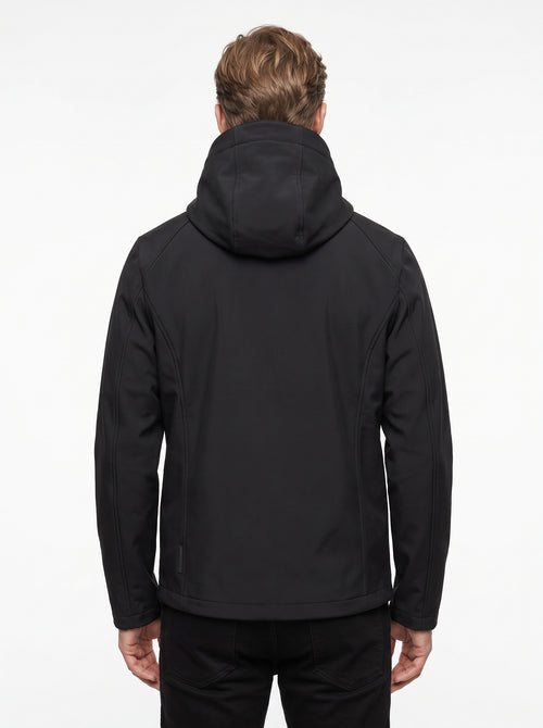 +MORE ISAAC GIACCA TECNICA CON ZIP E CAPPUCCIO COLORE NERO