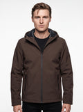 +MORE ISAAC GIACCA TECNICA CON ZIP E CAPPUCCIO COLORE MORO