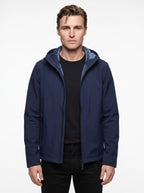 +MORE ISAAC GIACCA TECNICA CON ZIP E CAPPUCCIO COLORE NAVY