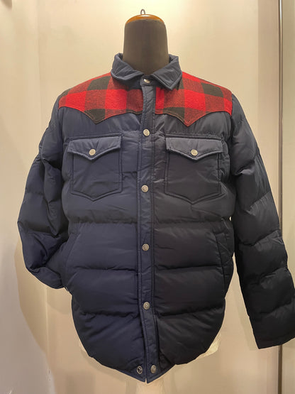 PENFIELD Rockford Primaloft Jacket Navy Blazer Check Red/Black