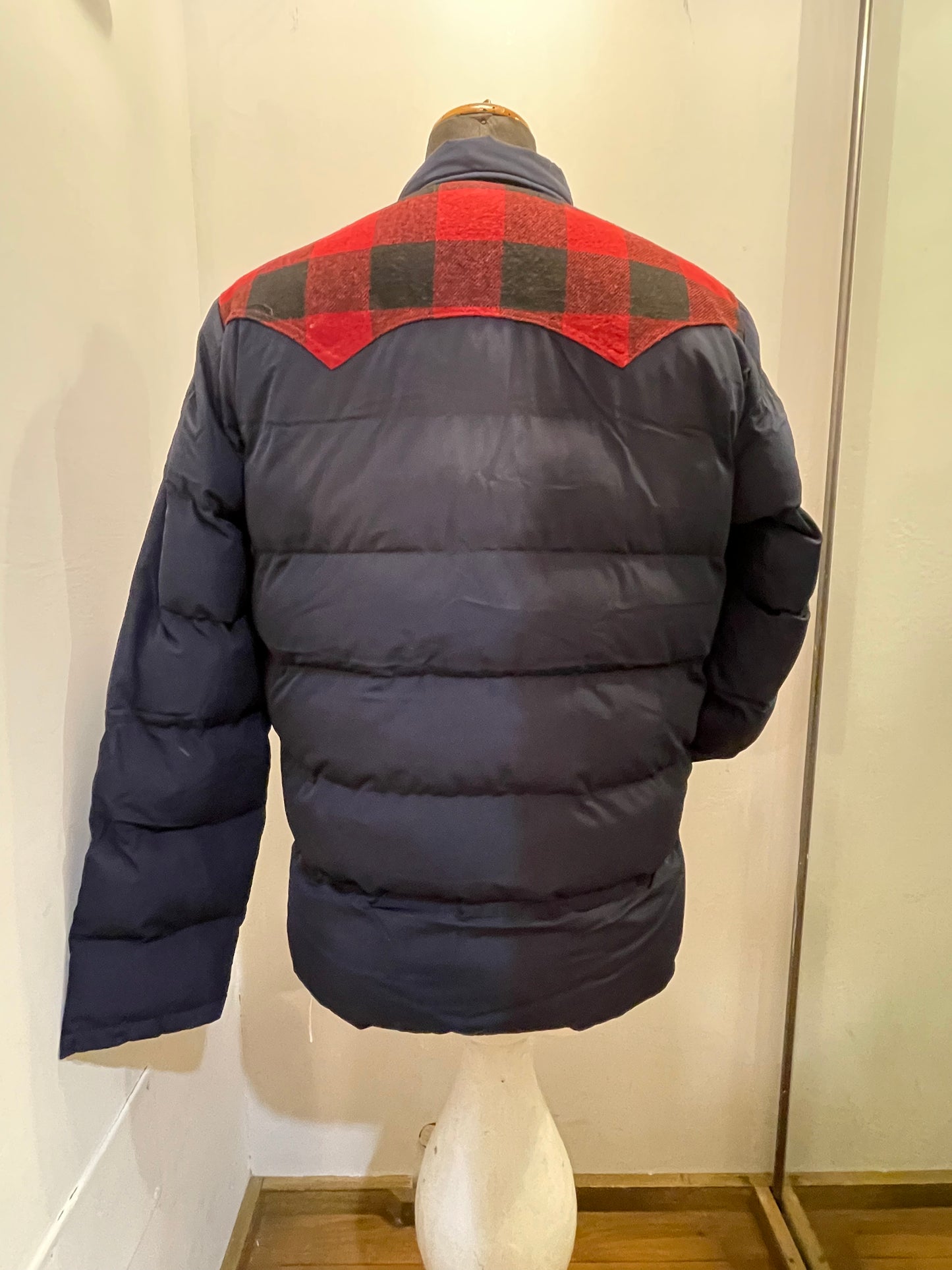 PENFIELD Rockford Primaloft Jacket Navy Blazer Check Red/Black