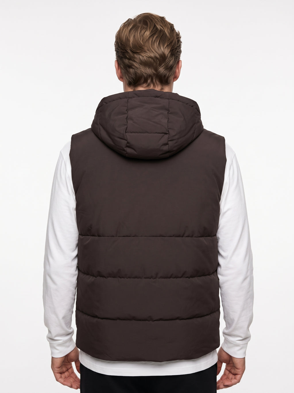 +MORE ARNOLD SMANICATO TECNICO CON ZIP E CAPPUCCIO COLORE TESTA DI MORO