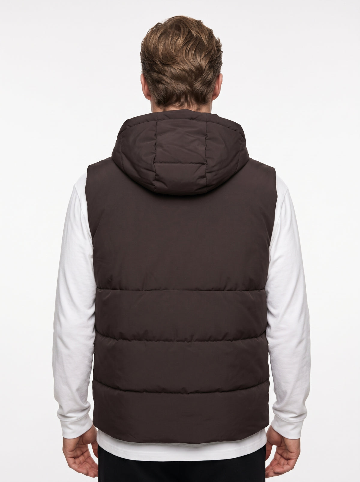 +MORE ARNOLD SMANICATO TECNICO CON ZIP E CAPPUCCIO COLORE TESTA DI MORO