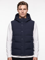 +MORE ARNOLD SMANICATO TECNICO CON ZIP E CAPPUCCIO COLORE NAVY