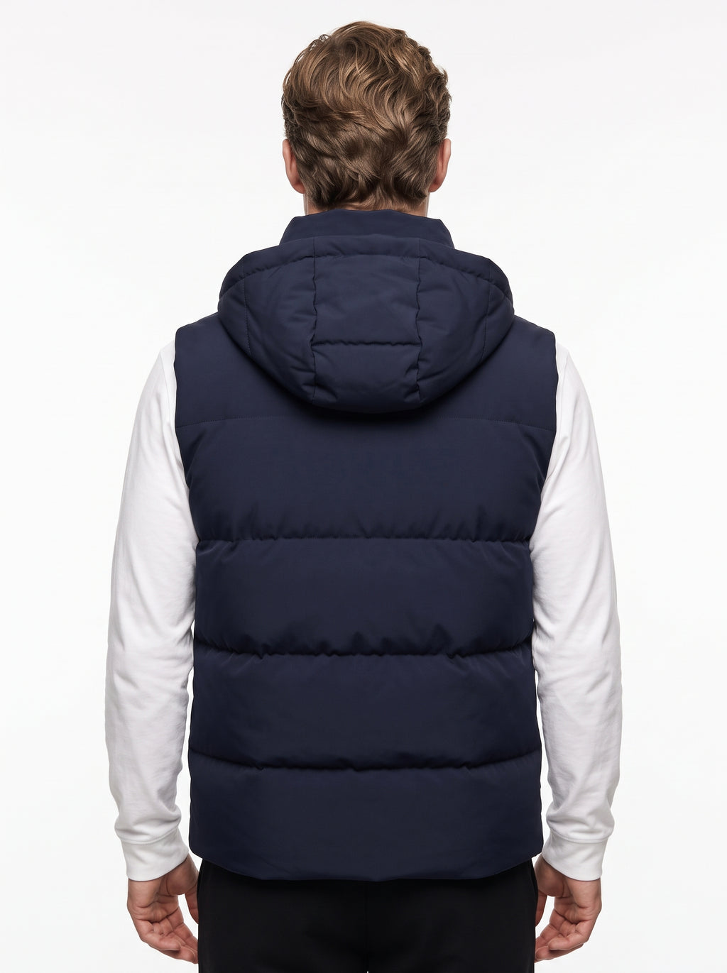 +MORE ARNOLD SMANICATO TECNICO CON ZIP E CAPPUCCIO COLORE NAVY