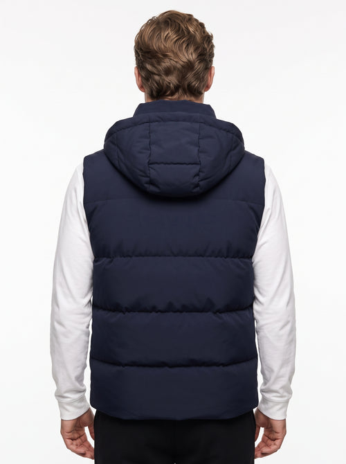 +MORE ARNOLD SMANICATO TECNICO CON ZIP E CAPPUCCIO COLORE NAVY