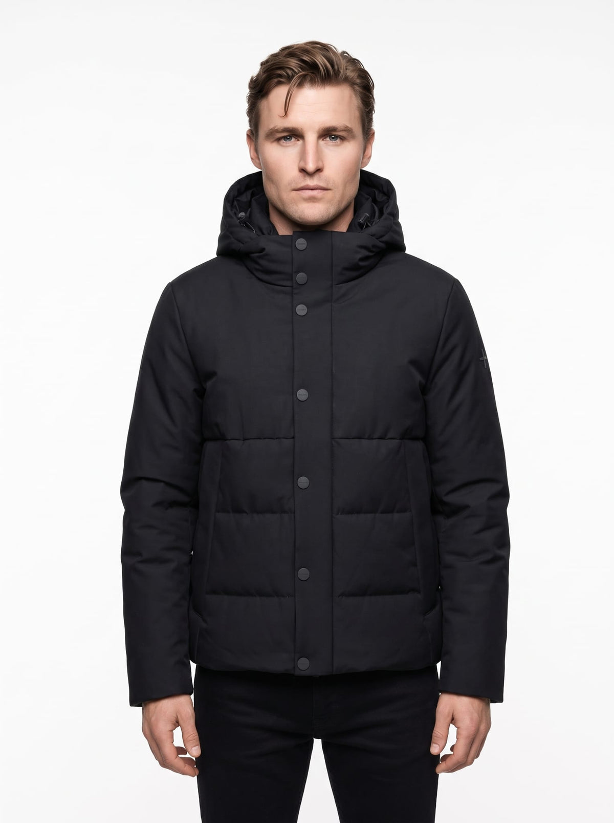 +MORE LIAM GIACCA TECNICA CON ZIP E CAPPUCCIO COLORE NAVY